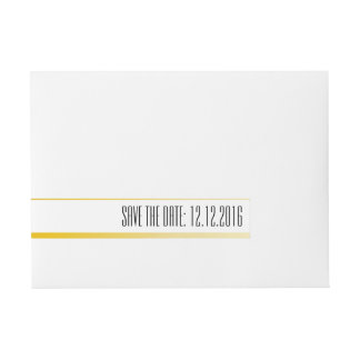 Save the date, golden wrap around address label