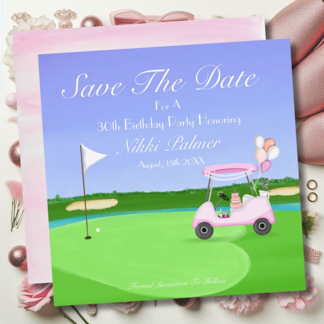 Save The Date Golf 30th Birthday Party (Creator Uploaded)