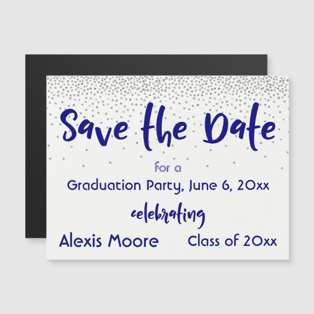 Save the Date Graduation Date Magnetic Card (Front/Back)