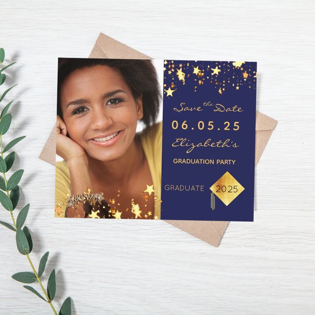 Save the Date graduation party 2026 blue budget Flyer (Creator Uploaded)