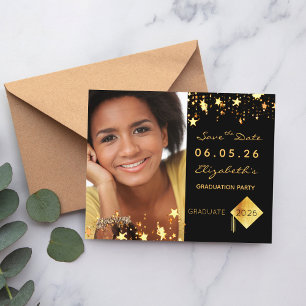Save the Date graduation party 2026 photo budget Flyer