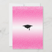 Save the Date Graduation Party Black on Hot Pink Invitation (Back)