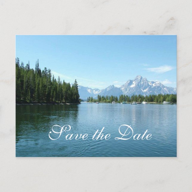 Save the Date, Grand Teton National Park Announcement Postcard (Front)