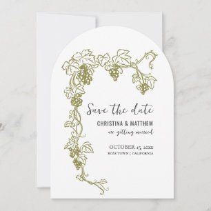 Save The Date Grape Vine Italy Wedding