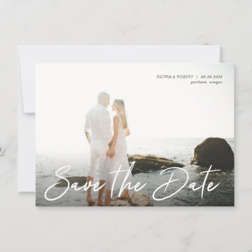 Save the Date Handwritten Pen Script Announcement