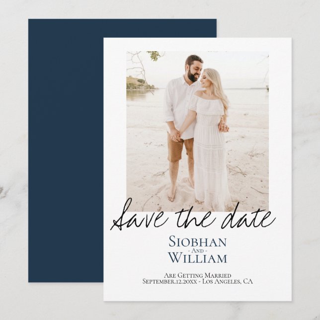 Save The Date Handwritten Personalized Photo (Front/Back)