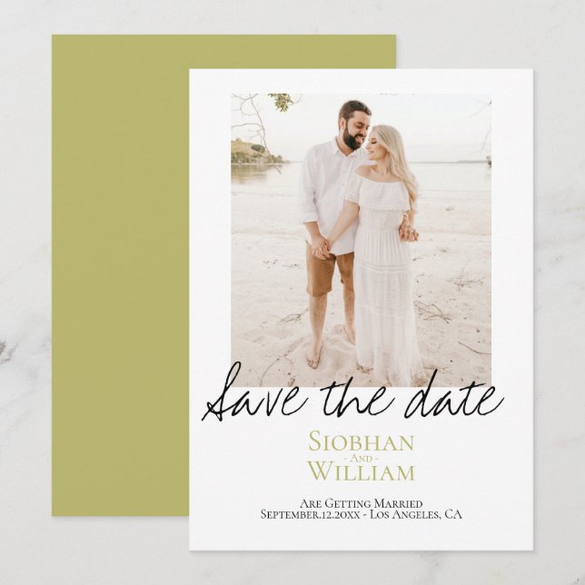 Save The Date Handwritten Personalized Photo (Front/Back)