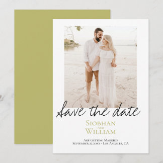 Save The Date Handwritten Personalized Photo