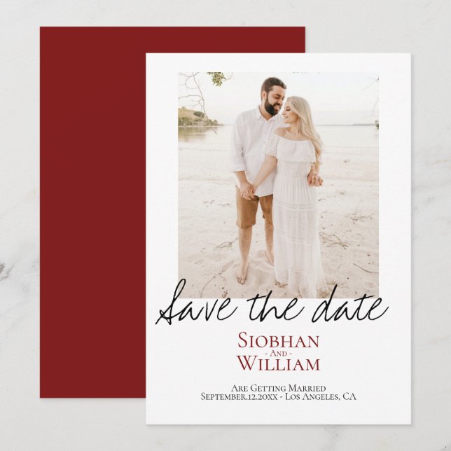 Save The Date Handwritten Personalized Photo (Front/Back)