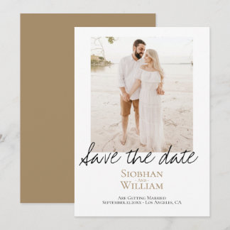 Save The Date Handwritten Personalized Photo
