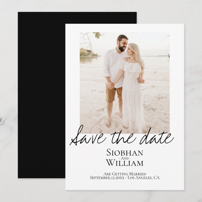 Save The Date Handwritten Personalized Photo (Front/Back)
