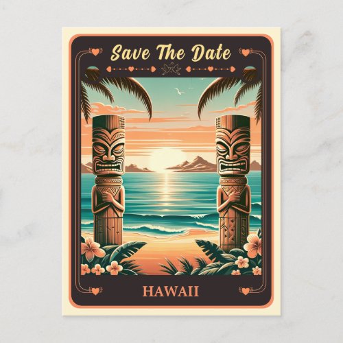 Save the Date  Hawaii Invitation Postcard