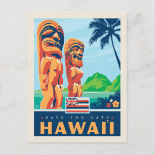 Save the Date Hawaii Invitation Postcard
