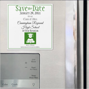 Save The Date High School Reunion Magnet Card