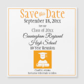 Save The Date High School Reunion Magnet Card  (Front)