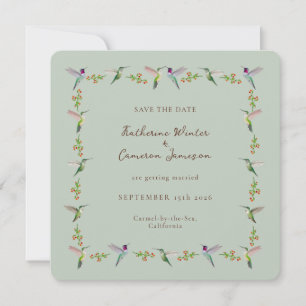 Save the Date Hummingbird Card