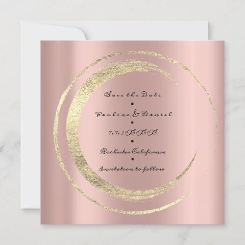 Save The Date Hummingbird Rose Golden Circles