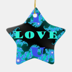 Save The Date I Love You.png Ceramic Ornament