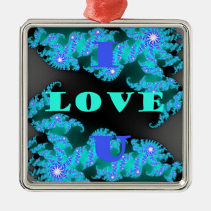 Save The Date I Love You.png Metal Ornament