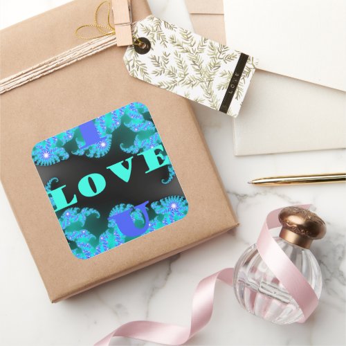 Save The Date I Love You Square Sticker