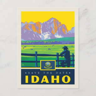 Save the Date Idaho Invitation Postcard