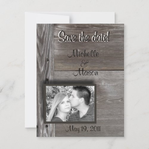 Save the date! in Barn wood Save The Date