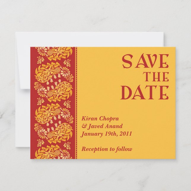 Save the Date Indian Announcement (Front)