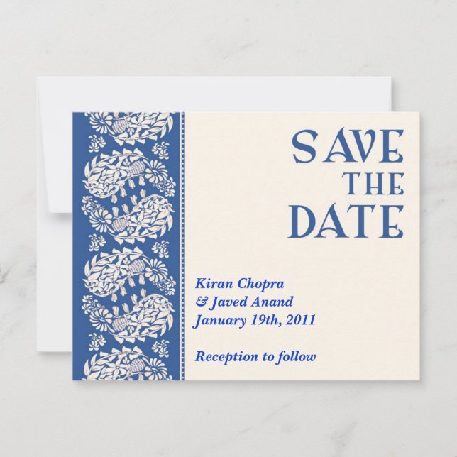 Save the Date Indian/Jewish Announcement (Front)