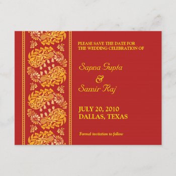 Save The Date Indian Style Card by all_items at Zazzle