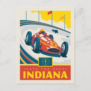 Save the Date Indiana Invitation Postcard