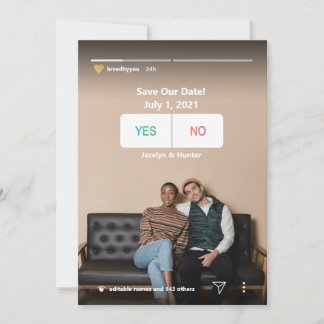 Save the Date | Instagram Social Media Fun Unique Holiday Card