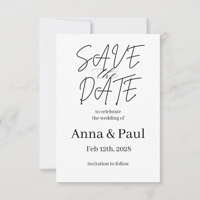 SAVE THE DATE Invitation (Front)