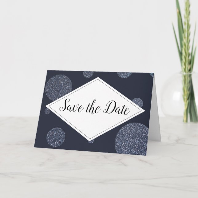 Save the Date Invitation Cards Blue (Front)