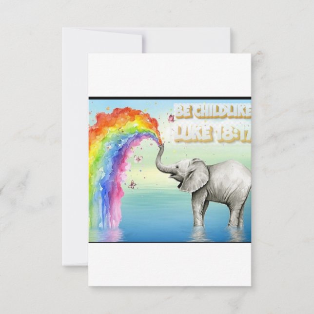 Save the Date Invitation Elephant and Scripture (Front)