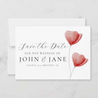 Save the date invitation floral watercolour