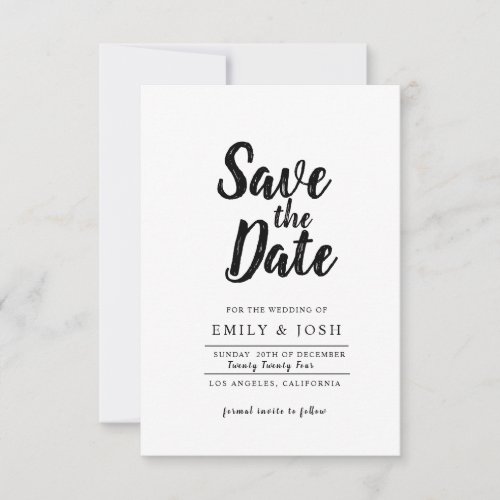Save the Date Invitation Minimalist Invitation