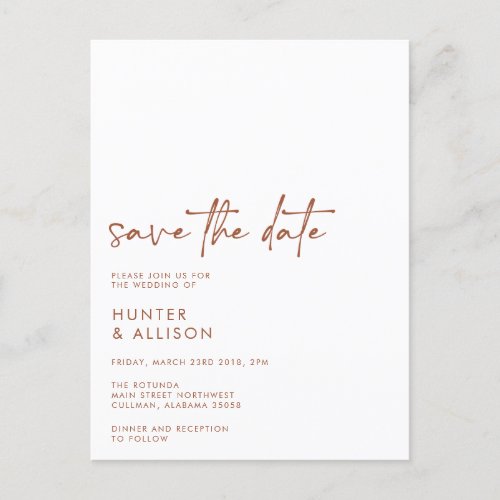 Save The Date Invitation Postcard