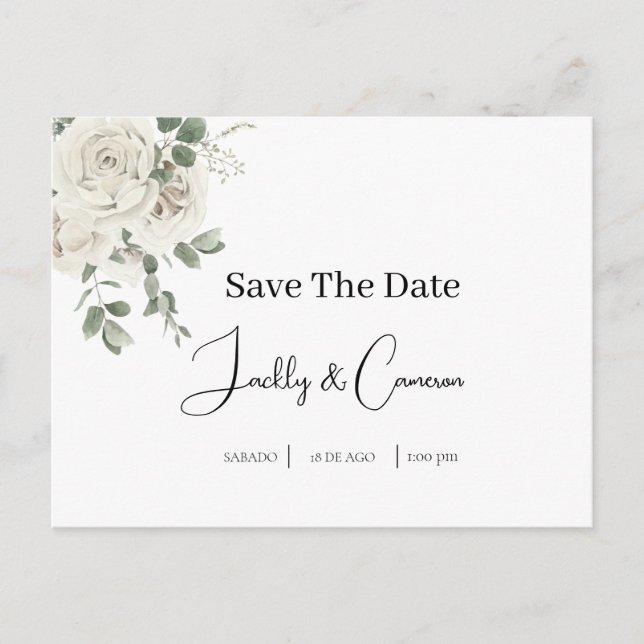Save the Date Invitation Postcard (Front)