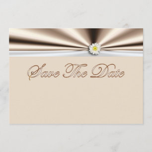 Save The Date Invitation with flower daisy