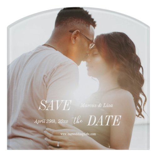 Save The Date Invitations _ Modern Letterhead Door Sign