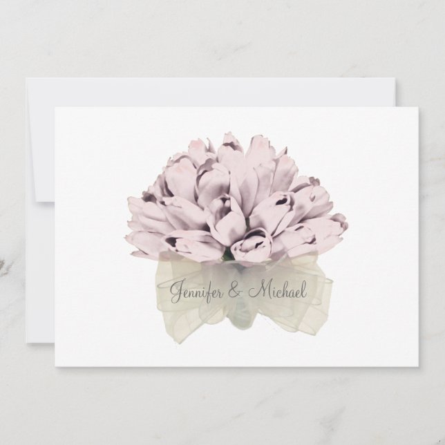 Save the Date ~ Invitations Wedding Pink Roses (Front)