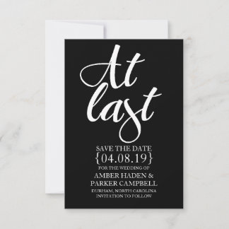 Save the Date Invite | At Last