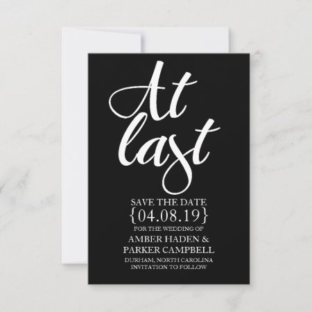 Save The Date Invite | At Last