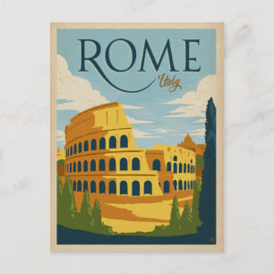 Save the Date Italy, Rome Announcement Postcard