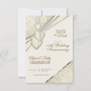 Save the Date - Ivory Creme Anniversary Invitation
