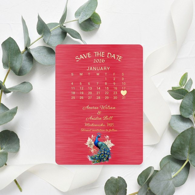 Save the Date January 2026 Wedding Foil Invitation (Creator Uploaded)