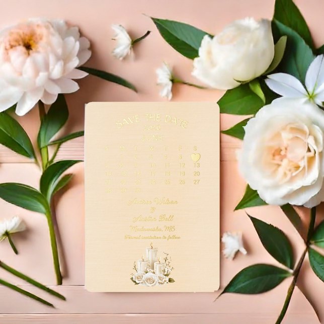 Save the Date June 2026 Wedding Foil Invitation (Creator Uploaded)