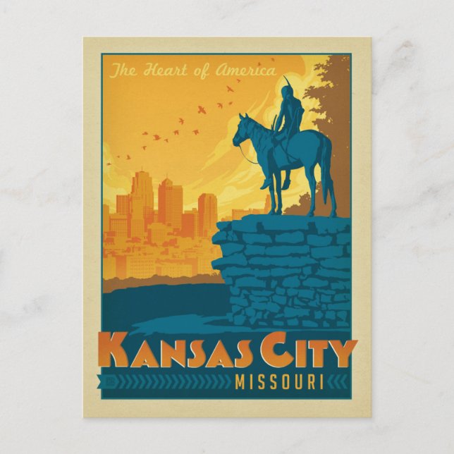 Save the Date | Kansas City, MO Announcement Postcard (Front)