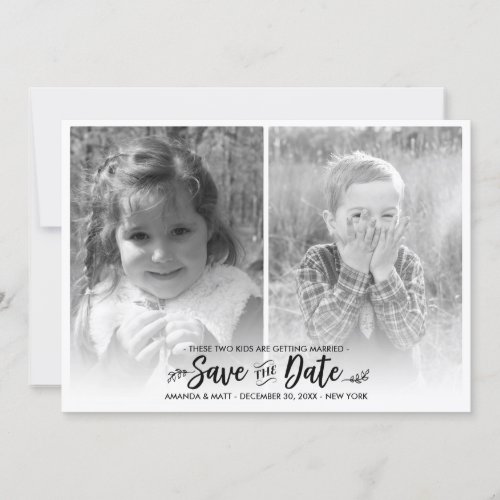 Save the Date Kids Getting Married Photo Save The Date