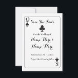 Save The Date King Clubs Ace Spades Wedding Invite<br><div class="desc">Save The Date Clubs playing card design,  perfect to let your guests know your event date! Matching item to the Collection! Front and back included.</div>